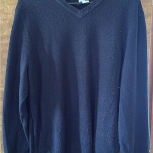 Men's Black V-Neck Sweater